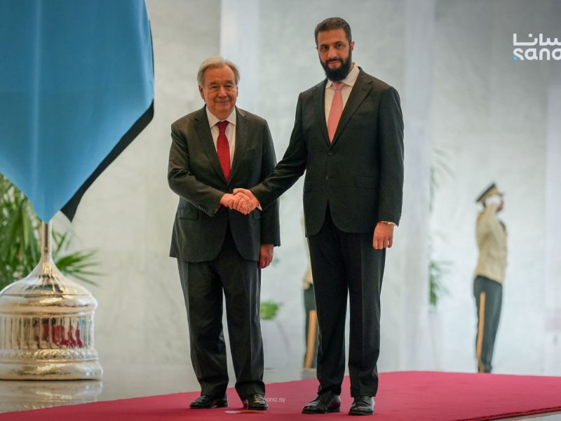 Guterres dá voto de confiança a Ahmed Al Sharaa
