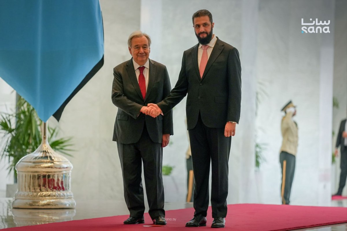 Guterres dá voto de confiança a Ahmed Al Sharaa